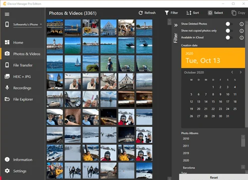Photo and Video in iDevice Manager